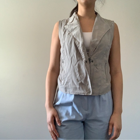 Banana republic  vest size 4 light grey/green - Picture 11 of 12